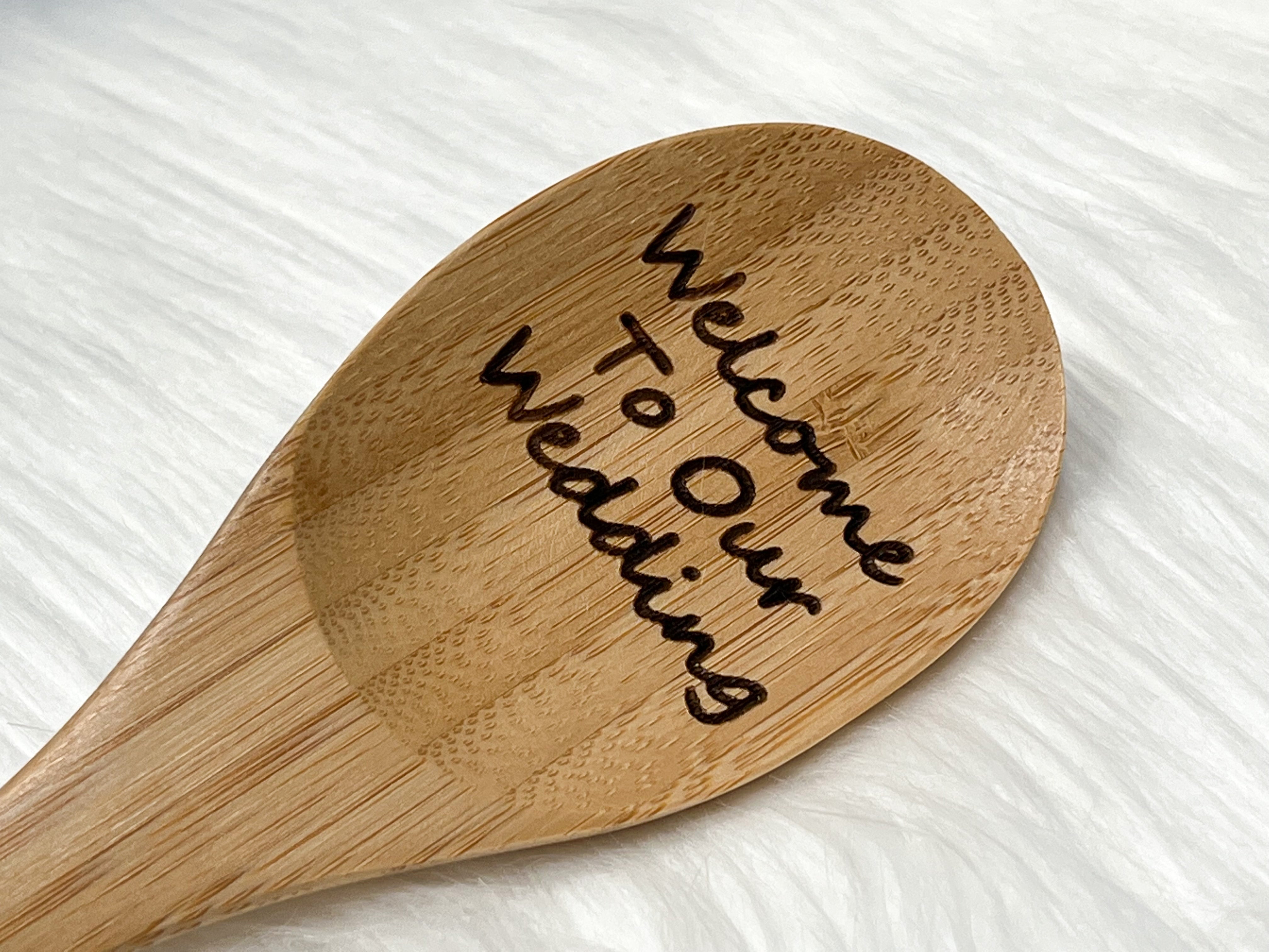 Measuring Spoons for the Wedding Couple. Engraved Wooden Spoons Share – C &  A Engraving and Gifts